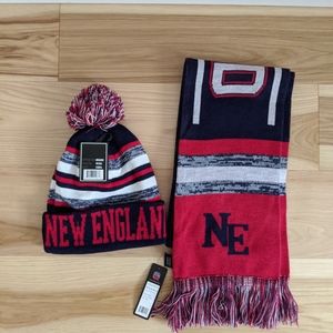 New England NWT Football Unisex Hat and Scarf